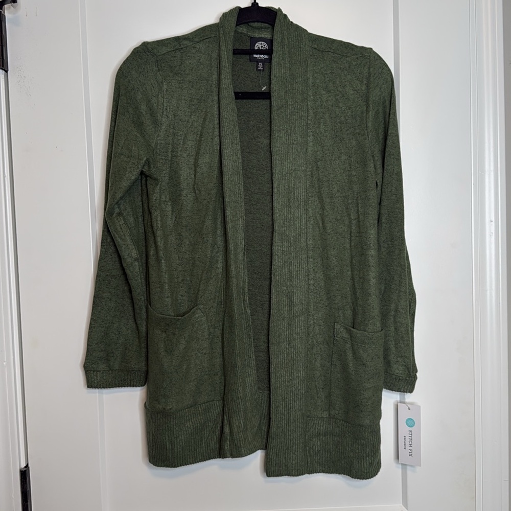 Bobeau Jemmy Brushed Open Pocket Cardigan - PS - Picture 4 of 8